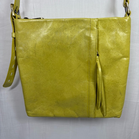 Hobo International Leather Lime Yellow Crossbody Bag - Picture 1 of 13
